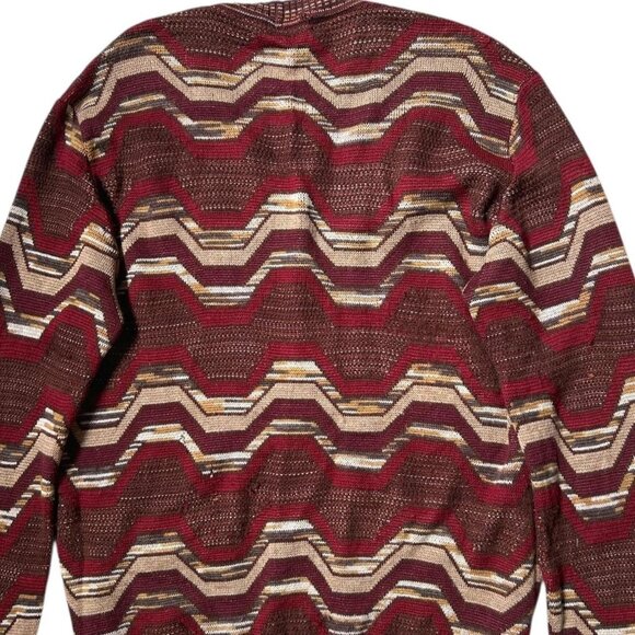 80s vintage Missoni Sport cardigan sweater swirl wavy woven pattern wool blend. - Picture 4 of 7